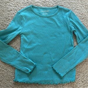 Crewcuts Aqua Long Sleeve Tee